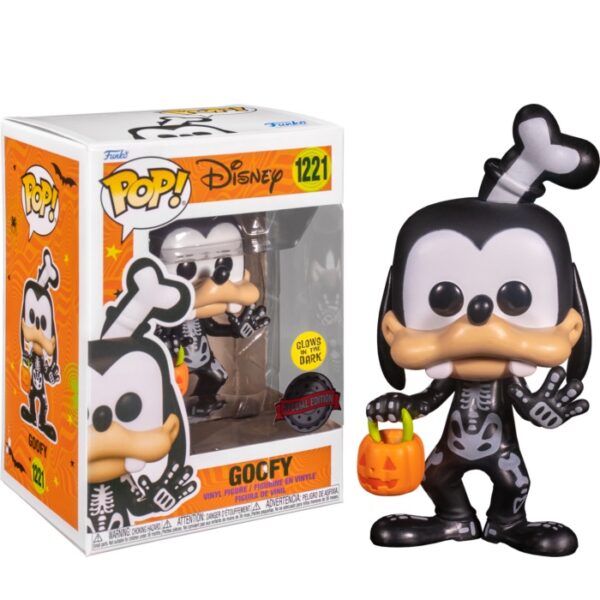 Funko Pop! Disney Skeleton Goofy #1221 Special Edition Glows In The Dark