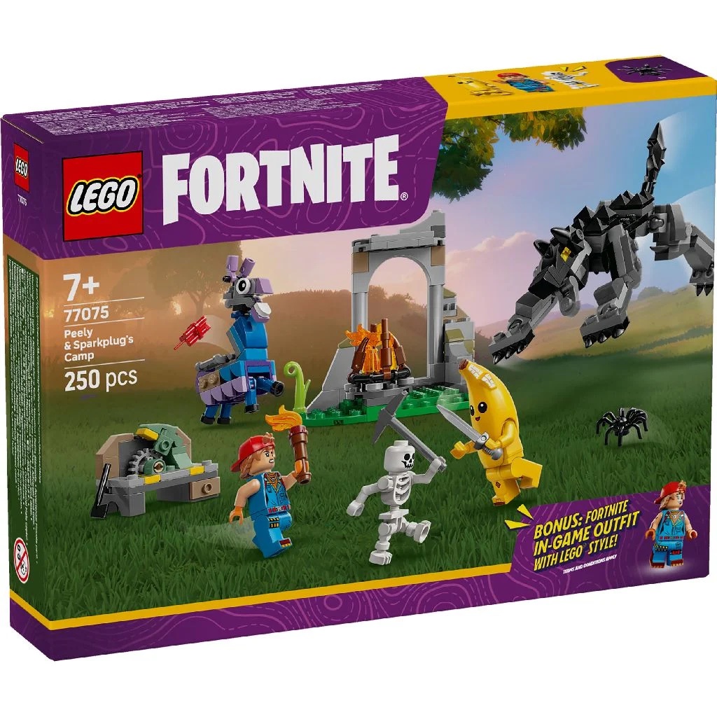LEGO Fortnite 77075 Peely en Sparkplugs Kamp