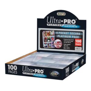 Ultra Pro Hologram 9 Pocket Pages Secure Platinum 100