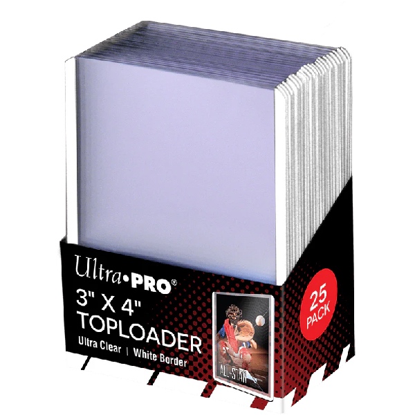Ultra Pro 3" x 4" Toploader Ultra Clear - White Border