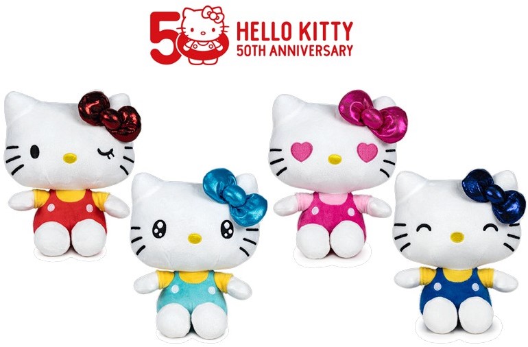 Pluche Sanrio 760023868 Hello Kitty 50TH Anniversary Roze 15CM - Afbeelding 2