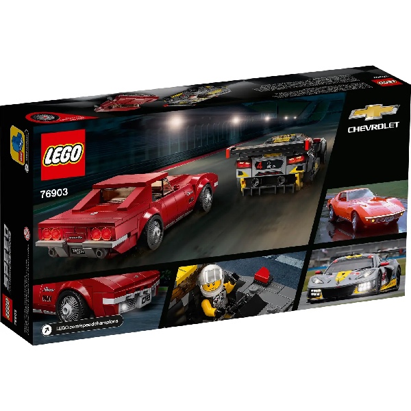 LEGO Speed Champions 76903 Chevrolet Corvette C8.R Racewagen En 1968 Chevrolet Corvette - Afbeelding 5