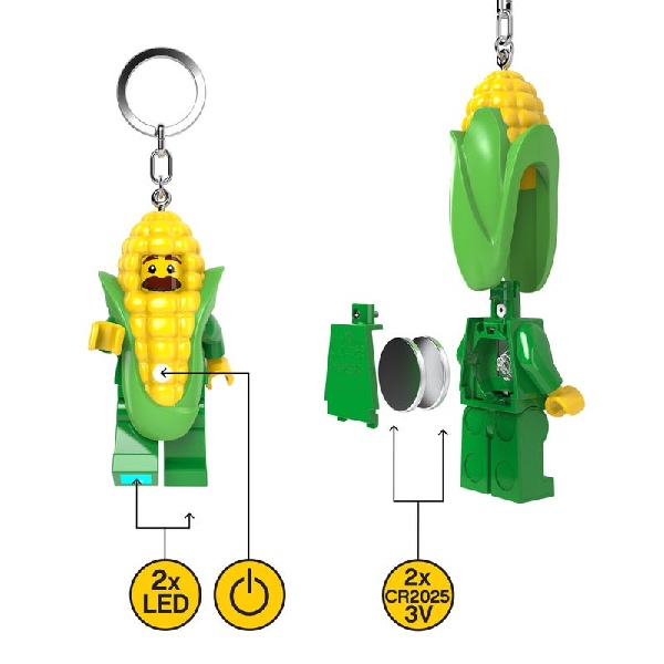 LEGO Sleutellampje Corn Cob Costume Guy - Afbeelding 4