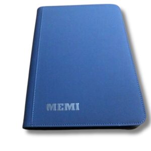 Memi TCG Premium 9-Pocket Side Loading Zippered Binder Blauw