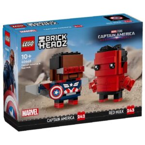 LEGO Brickheadz 40668 Captain America en Rode Hulk