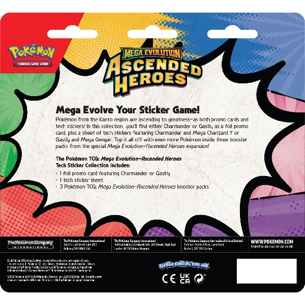 Pokémon TCG Mega Evolution - Ascended Heroes Tech Sticker Blister - Gastly ***PRE-ORDER*** - Afbeelding 2