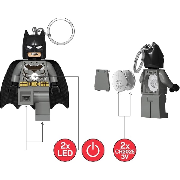 LEGO Sleutellampje DC Comics Batman Grey - Afbeelding 3