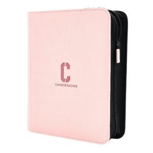 Cardstacks 4-Pocket Toploader Binder Zippered Roze