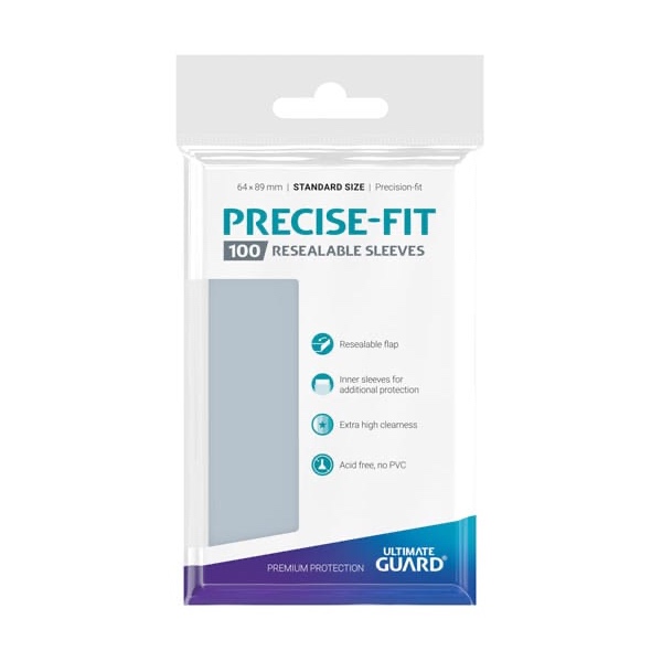 Ultimate Guard Precise-Fit Sleeves Standard Size (100) - Resealable
