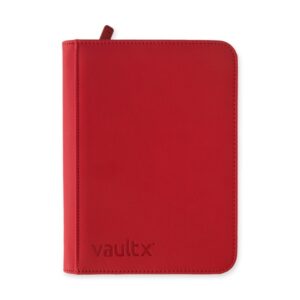VaultX Exo-Tec Zip Binder 4-Pocket - Fire Red
