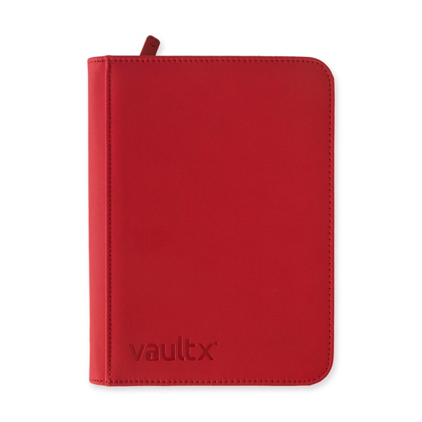 VaultX Exo-Tec Zip Binder 4-Pocket - Fire Red