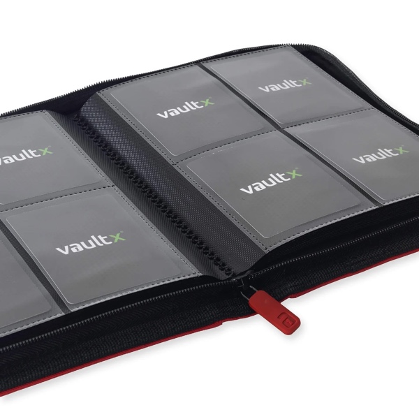 VaultX Exo-Tec Zip Binder 4-Pocket - Fire Red - Afbeelding 3