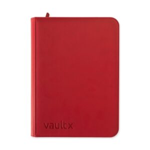 VaultX Exo-Tec Zip Binder 9-Pocket - Fire Red