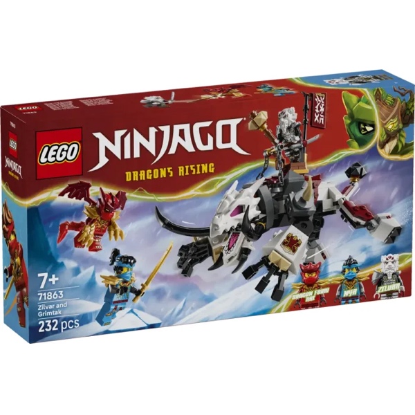 LEGO Ninjago 71863 Zilvar en Grimtak Het Drakenbeest