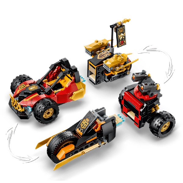 LEGO Ninjago 71864 Kai en Cole's Combivoertuigen - Afbeelding 3