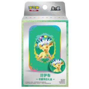 Pokémon TCG Simplified Chinese Terastal Gathering Tin collection Box - Leafeon