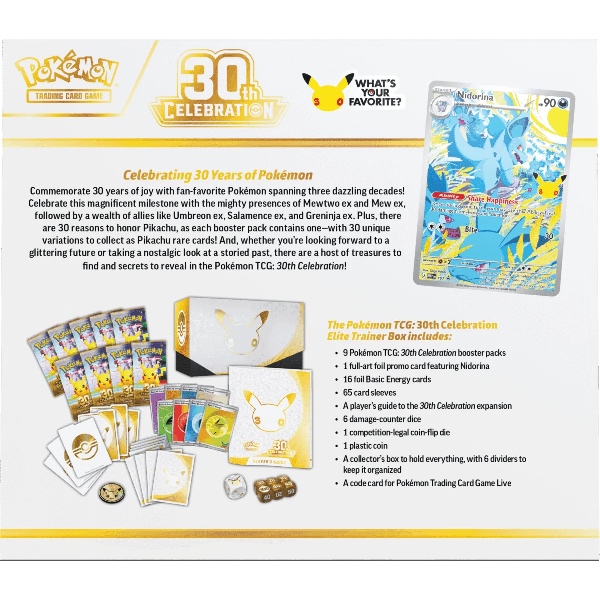 Pokémon TCG 30th Celebrations Elite Trainer Box - Afbeelding 3