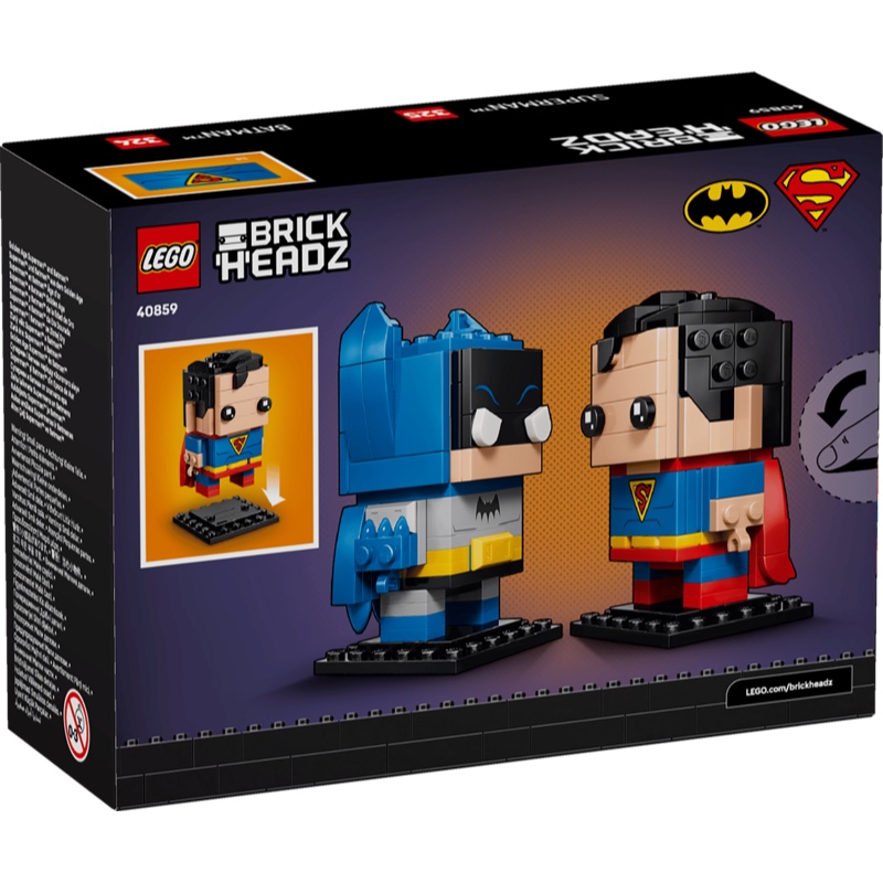 LEGO Brickheadz 40859 Golden Age Superman en Batman Figuren - Afbeelding 4