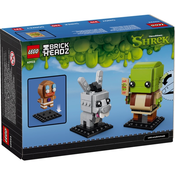 LEGO Brickheadz 40923 Shrek, Ezel en Peper Figuren